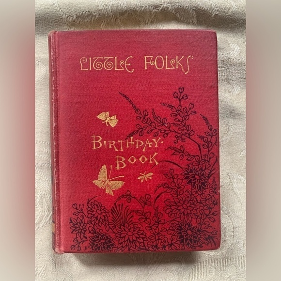 Antique Late 1800s Little Folks Birthday Book – Filled with Names & Signatures - Picture 1 of 9